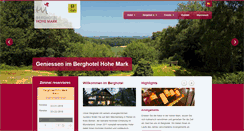 Desktop Screenshot of berghotel-hohemark.de